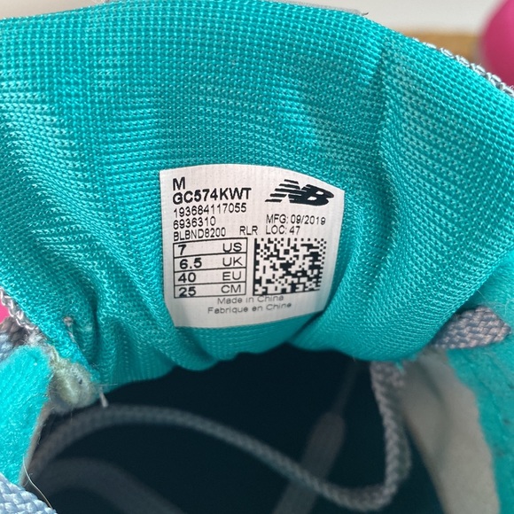 New Balance Grey Teal and Pink Sneakers - Picture 11 of 13